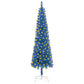 Ohut joulukuusi LED-valoilla sininen 210 cm - Harrastajankoti.fi