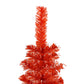 Ohut joulukuusi LED-valoilla ja palloilla punainen 150 cm - Harrastajankoti.fi