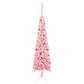 Ohut joulukuusi LED-valoilla ja palloilla pinkki 240 cm - Harrastajankoti.fi