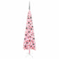 Ohut joulukuusi LED-valoilla ja palloilla pinkki 120 cm - Harrastajankoti.fi