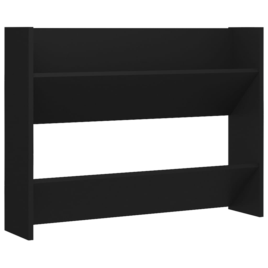 Seinäkenkäkaappi musta 80x18x60 cm lastulevy - Harrastajankoti.fi
