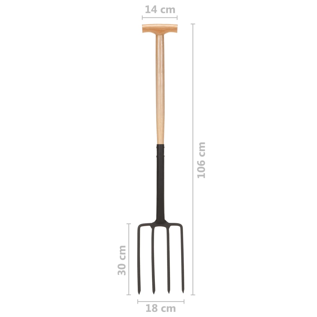 4-osainen Puutarhatyökalusarja T-kahva teräs ja kovapuu - Harrastajankoti.fi