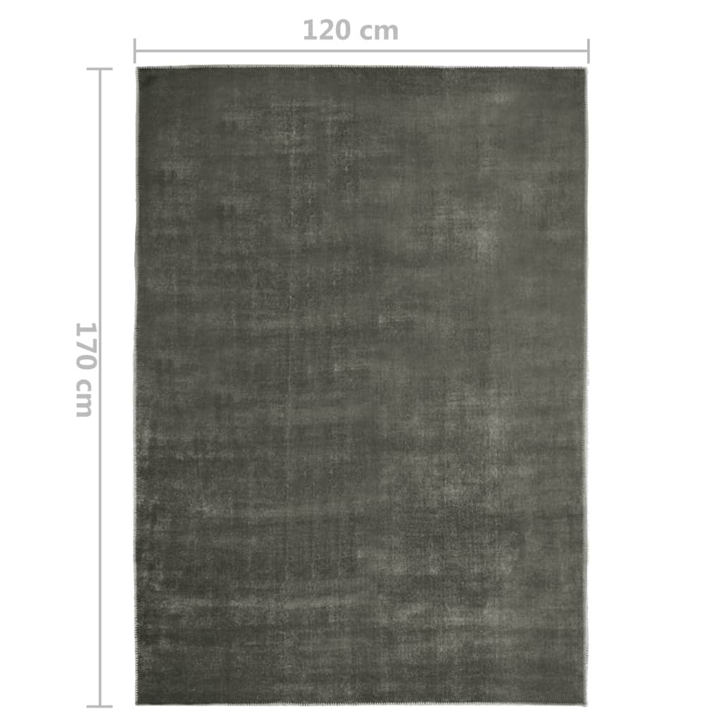 Matto pestävä taitettava harmaanruskea 120x170 cm polyesteri - Harrastajankoti.fi