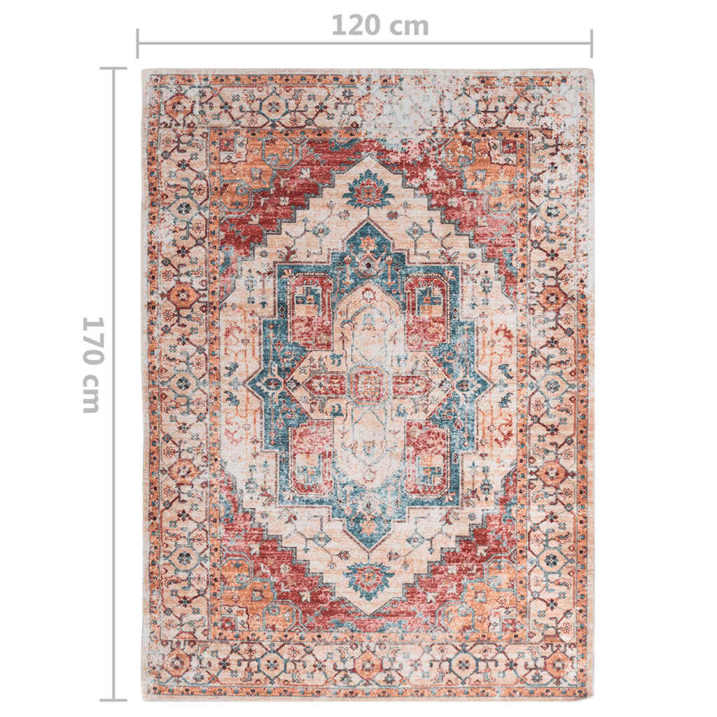 Painatettu matto pestävä monivärinen 120x170 cm polyesteri - Harrastajankoti.fi