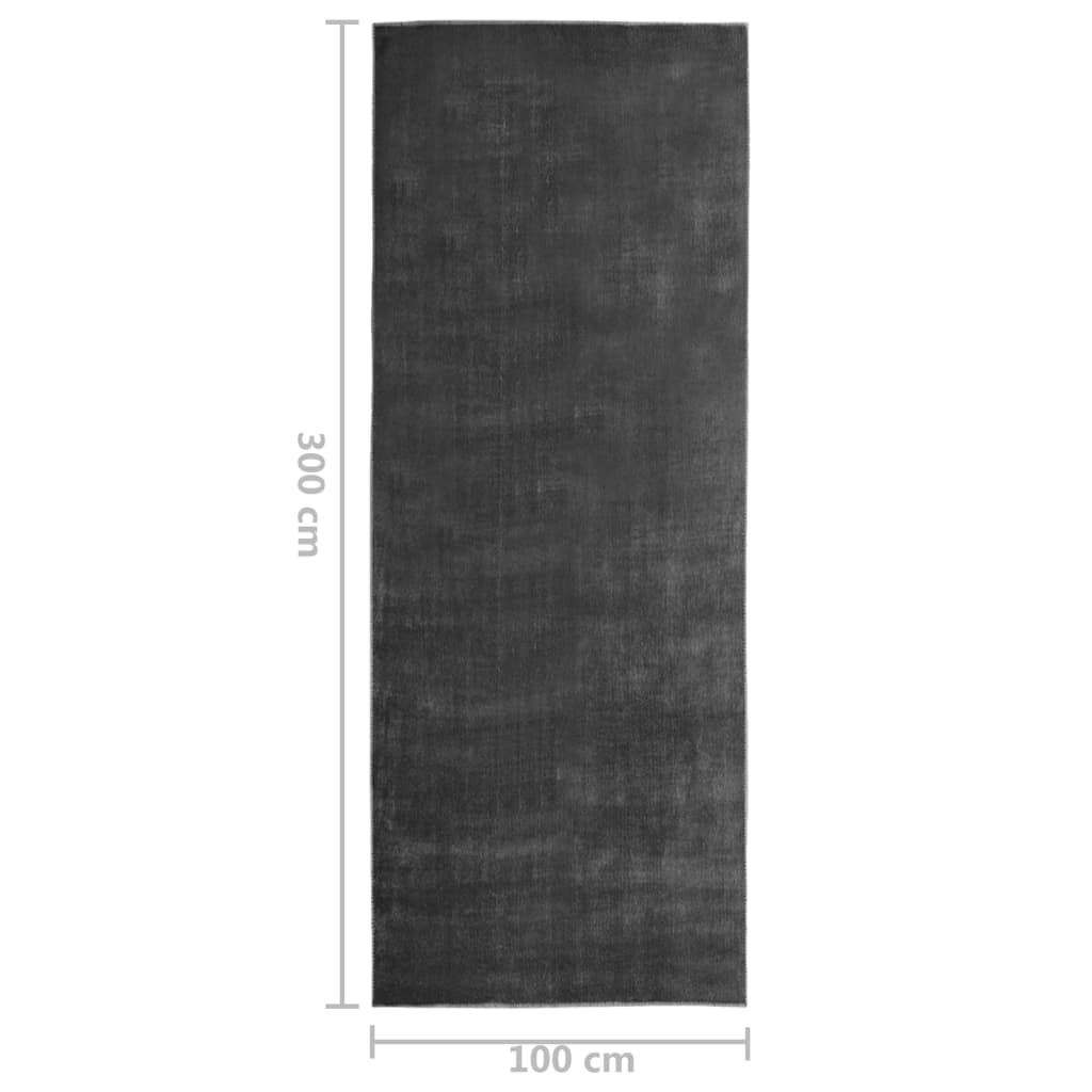 Käytävämatto pestävä taitettava antrasiit. 100x300cm polyesteri - Harrastajankoti.fi