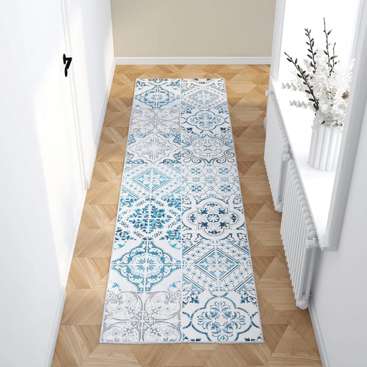 Käytävämatto kuvioitu pestävä taitettava 80x300 cm polyesteri - Harrastajankoti.fi