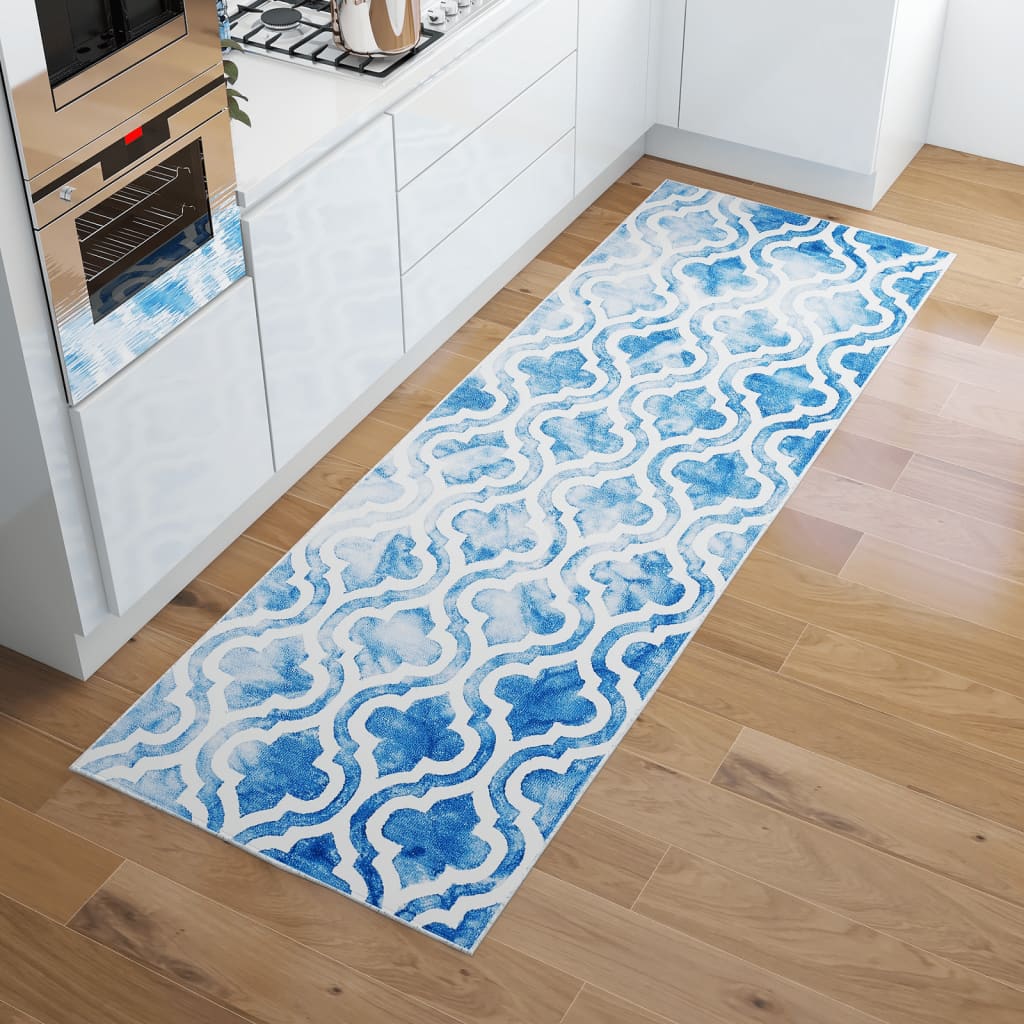 Käytävämatto kuvioitu pestävä taitettava 100x300 cm polyesteri - Harrastajankoti.fi