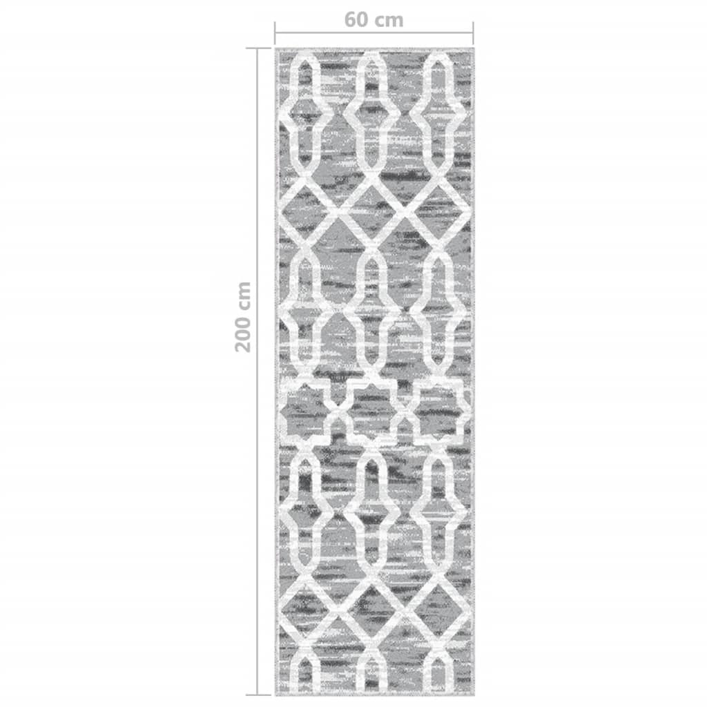Käytävämatto kuvioitu pestävä taitettava 60x200 cm polyesteri - Harrastajankoti.fi