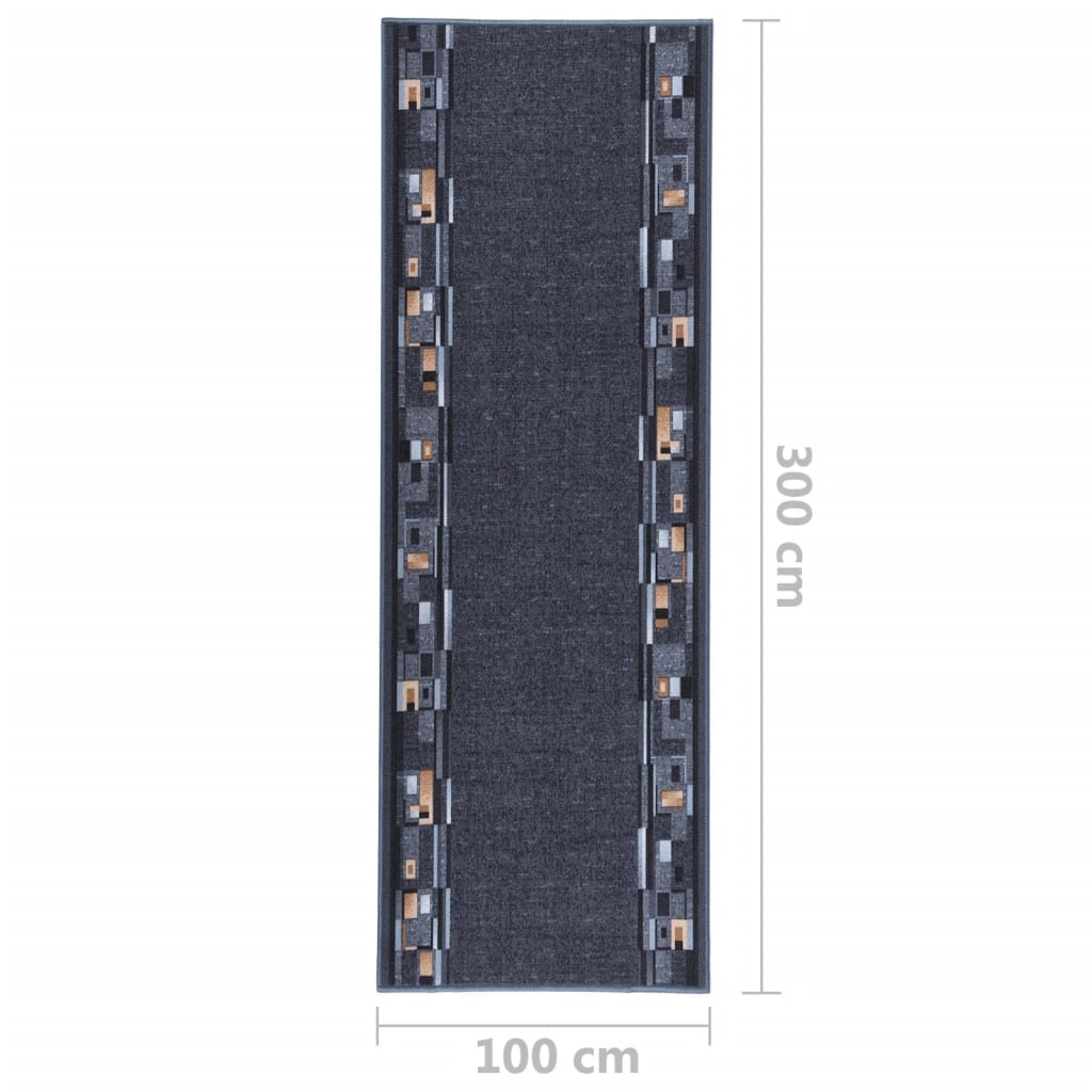 Käytävämatto antrasiitti 100x300 cm liukumaton - Harrastajankoti.fi