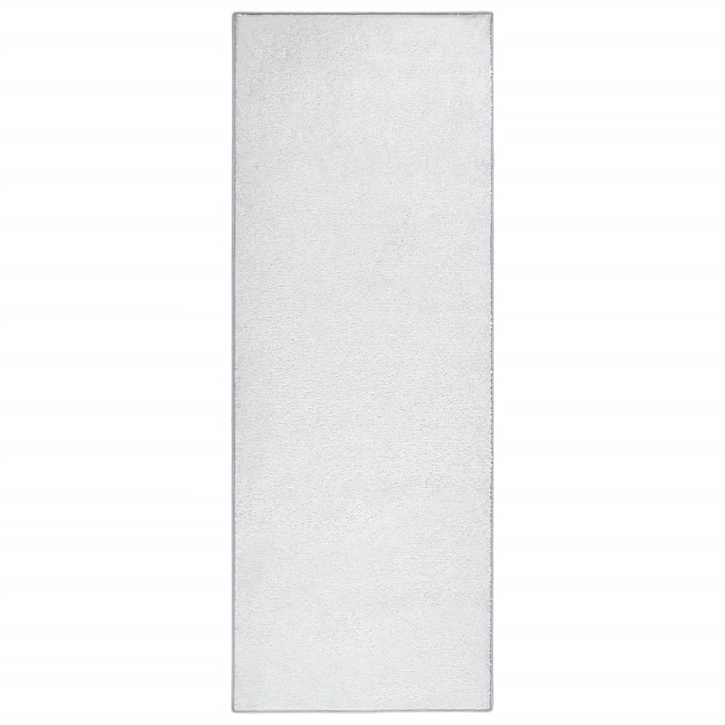 Pehmeänukkainen matto liukumaton 67x180 cm vaaleanharmaa - Harrastajankoti.fi