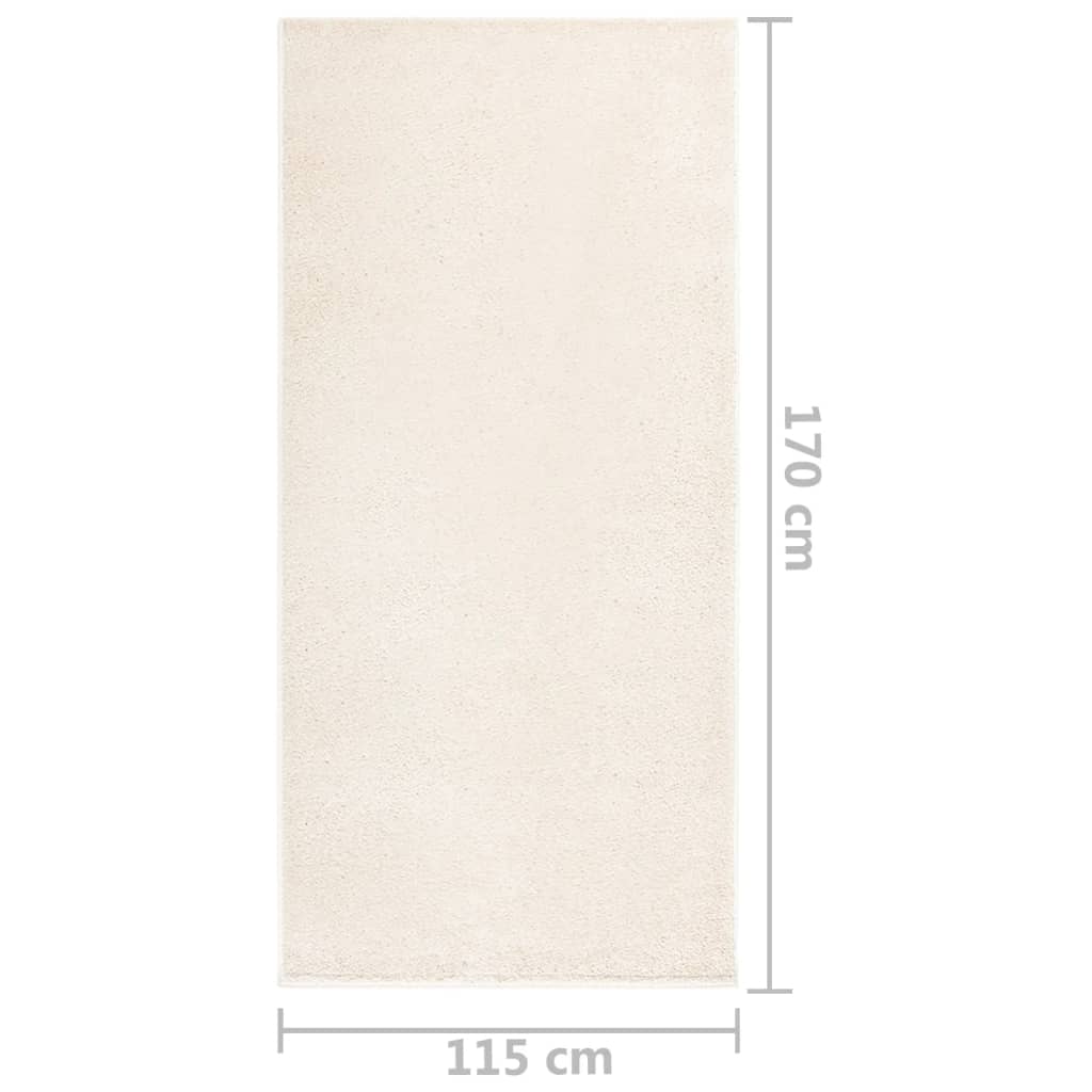 Pehmeänukkainen matto liukumaton 115x170 cm beige - Harrastajankoti.fi