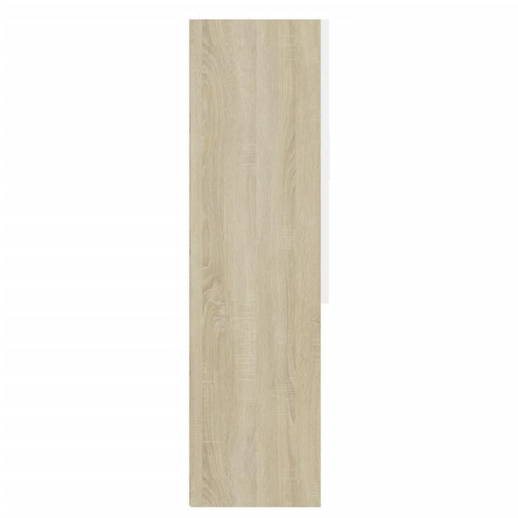 Pesukonekaappi valkoinen ja Sonoma-tammi 70,5x25,5x90 cm - Harrastajankoti.fi