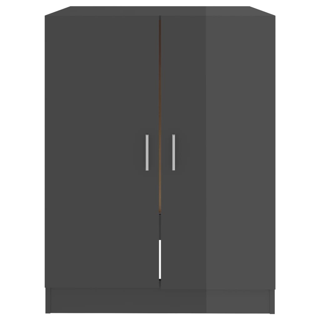 Pesukonekaappi korkeakiilto harmaa 71x71,5x91,5 cm - Harrastajankoti.fi