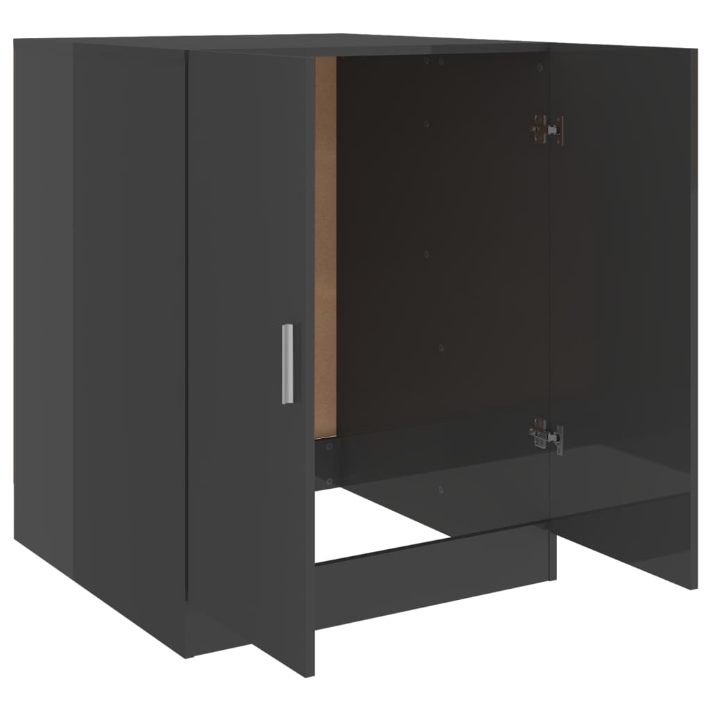 Pesukonekaappi korkeakiilto harmaa 71x71,5x91,5 cm - Harrastajankoti.fi