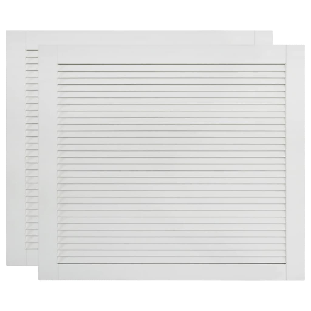 Säleikköovet 2 kpl täysi mänty valkoinen 39,5x49,4 cm - Harrastajankoti.fi