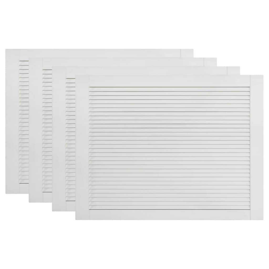 Säleikköovi 4 kpl täysi mänty valkoinen 39,5x59,4 cm - Harrastajankoti.fi