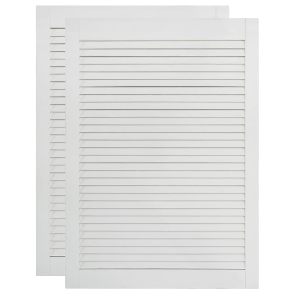 Säleikköovi 2 kpl täysi mänty valkoinen 69x39,4 cm - Harrastajankoti.fi