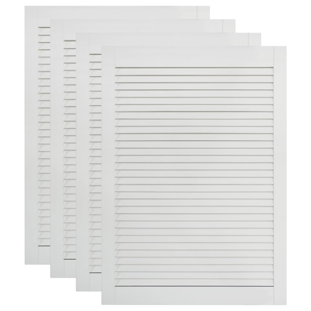 Säleikköovi 4 kpl täysi mänty valkoinen 69x39,4 cm - Harrastajankoti.fi