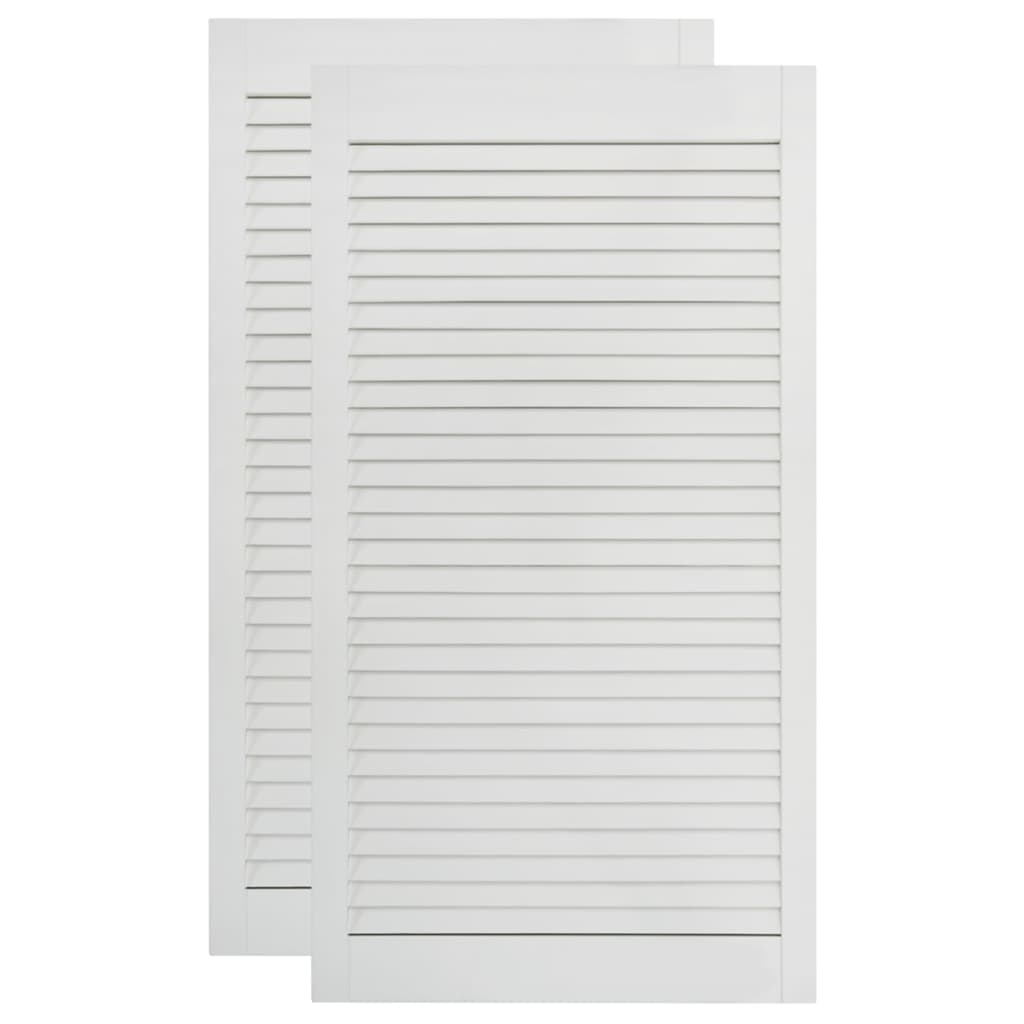 Säleikköovet 2 kpl täysi mänty valkoinen 99,3x39,4 cm - Harrastajankoti.fi