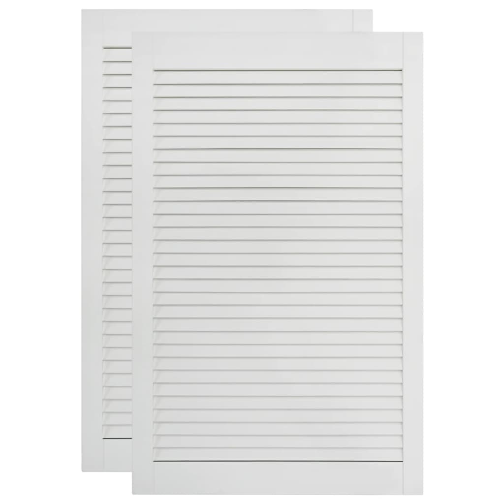 Säleikköovet 2 kpl täysi mänty valkoinen 99,3x59,4 cm - Harrastajankoti.fi