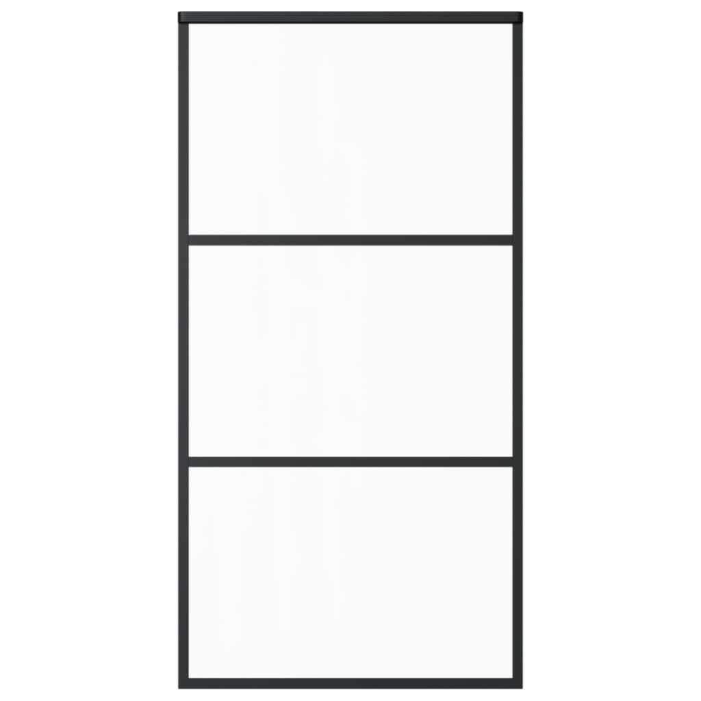 Liukuovi asennustarvikkeilla ESG lasi ja alumiini 102x205 cm - Harrastajankoti.fi