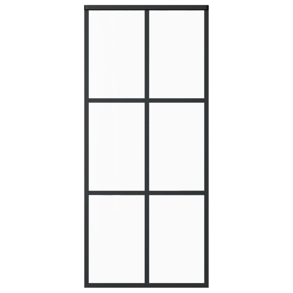 Liukuovi asennustarvikkeilla ESG lasi ja alumiini 90x205 cm - Harrastajankoti.fi