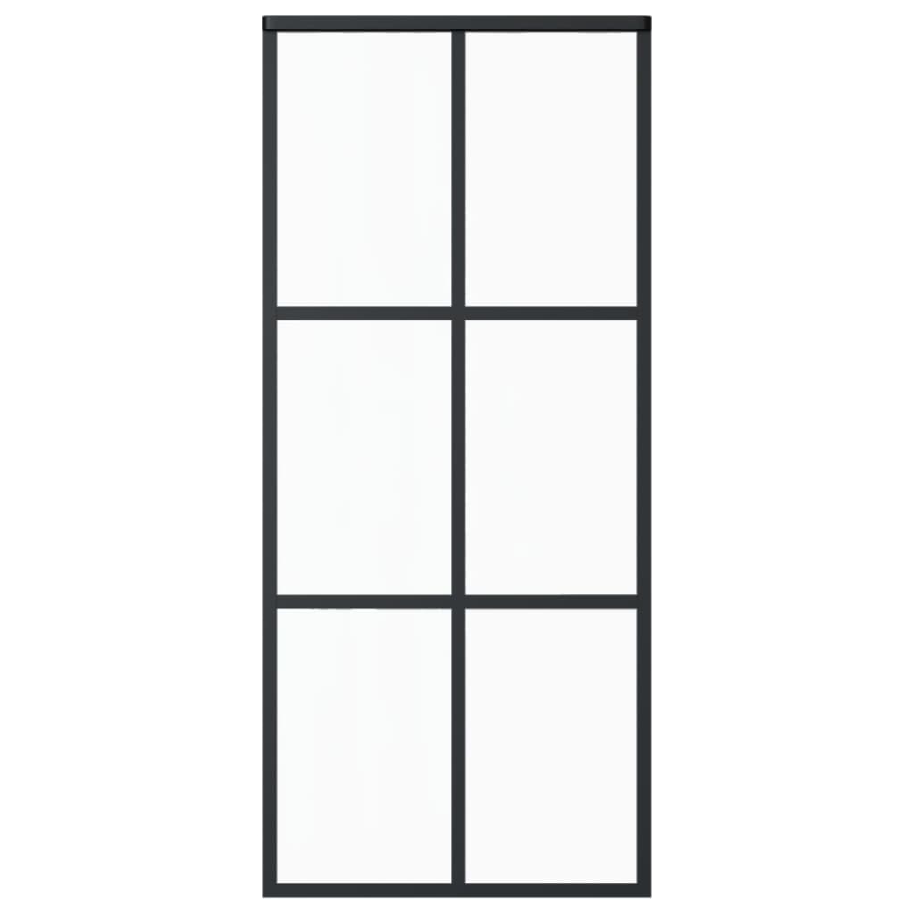 Liukuovi asennustarvikkeilla ESG lasi ja alumiini 90x205 cm - Harrastajankoti.fi