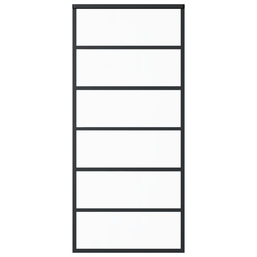 Liukuovi asennustarvikkeilla ESG lasi ja alumiini 90x205 cm - Harrastajankoti.fi