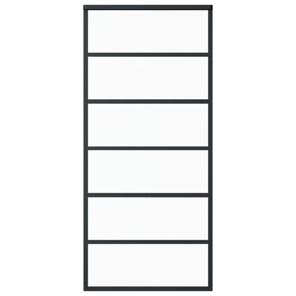 Liukuovi asennustarvikkeilla ESG lasi ja alumiini 90x205 cm - Harrastajankoti.fi