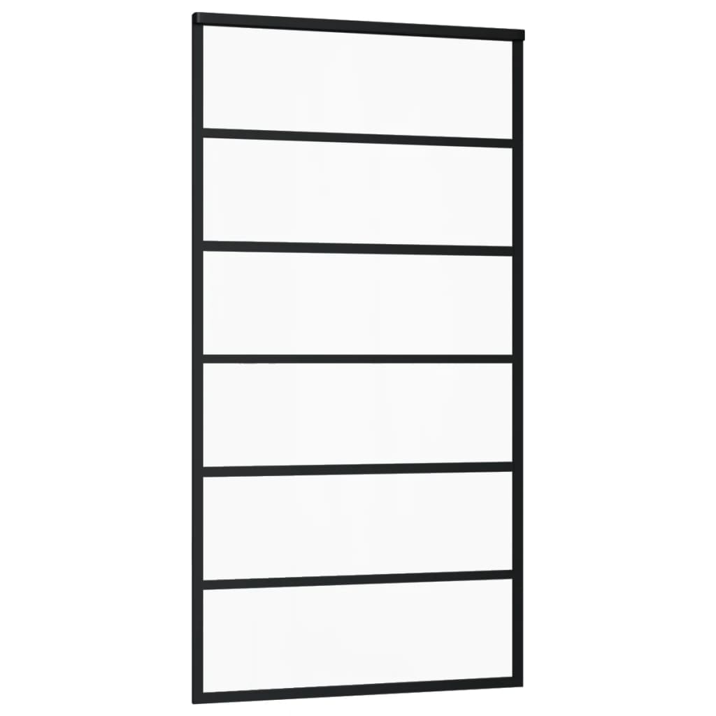 Liukuovi asennustarvikkeilla ESG lasi ja alumiini 102x205 cm - Harrastajankoti.fi