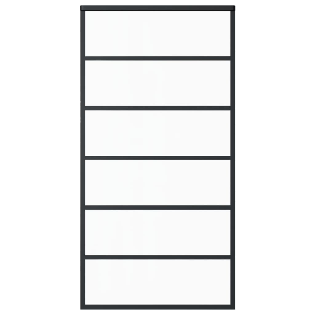 Liukuovi asennustarvikkeilla ESG lasi ja alumiini 102x205 cm - Harrastajankoti.fi