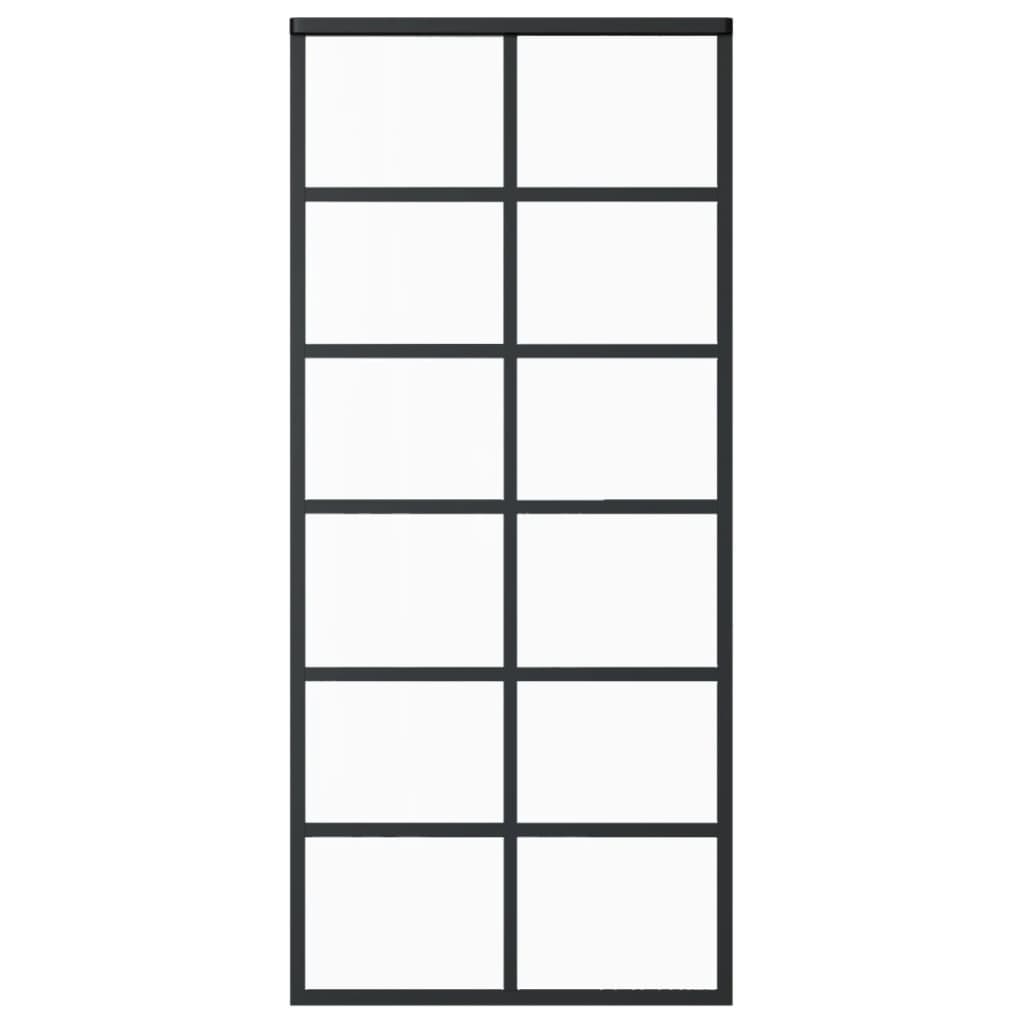 Liukuovi asennustarvikkeilla ESG lasi ja alumiini 90x205 cm - Harrastajankoti.fi