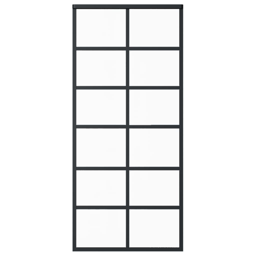 Liukuovi asennustarvikkeilla ESG lasi ja alumiini 90x205 cm - Harrastajankoti.fi