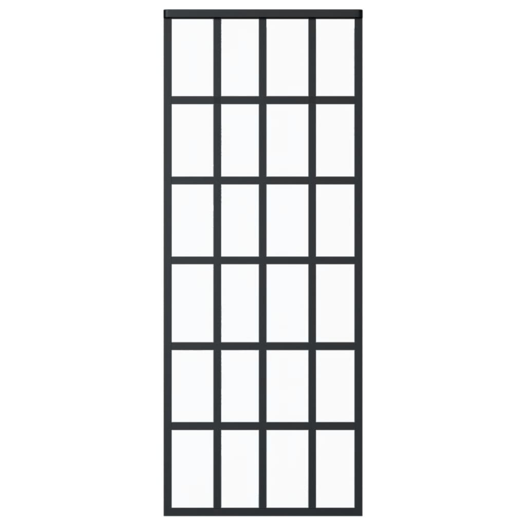 Liukuovi asennustarvikkeilla ESG lasi ja alumiini 76x205 cm - Harrastajankoti.fi