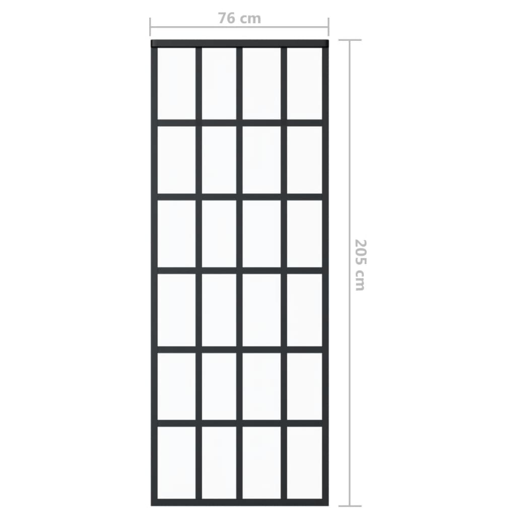 Liukuovi asennustarvikkeilla ESG lasi ja alumiini 76x205 cm - Harrastajankoti.fi
