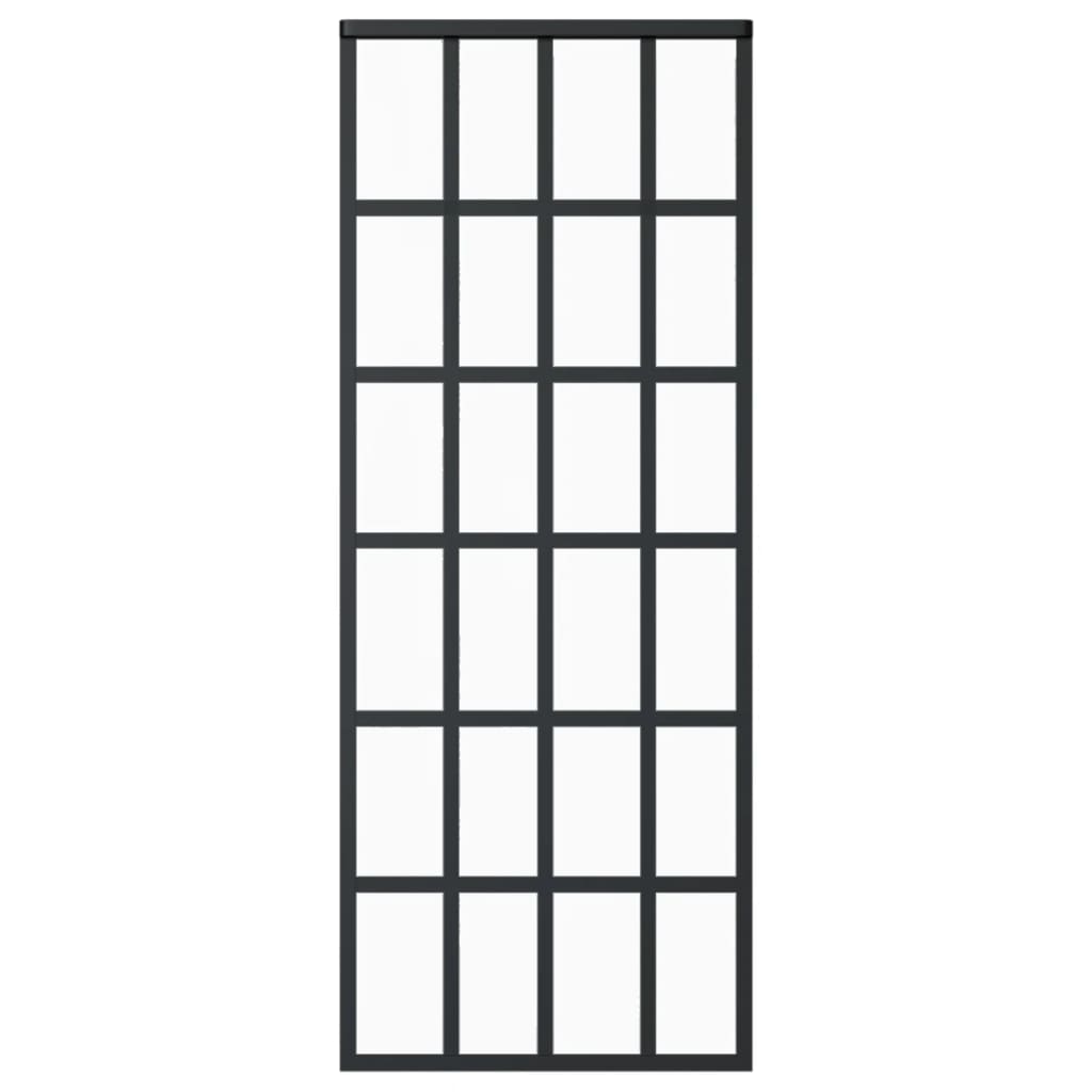 Liukuovi asennustarvikkeilla ESG lasi ja alumiini 76x205 cm - Harrastajankoti.fi