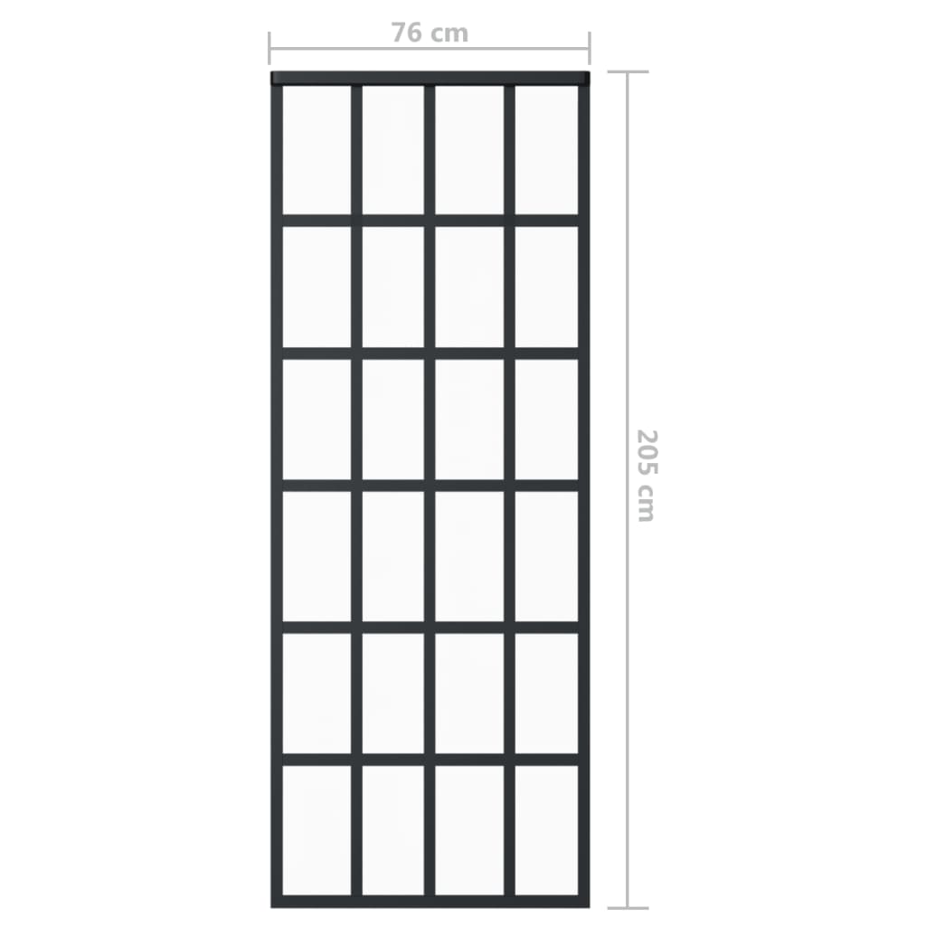 Liukuovi asennustarvikkeilla ESG lasi ja alumiini 76x205 cm - Harrastajankoti.fi