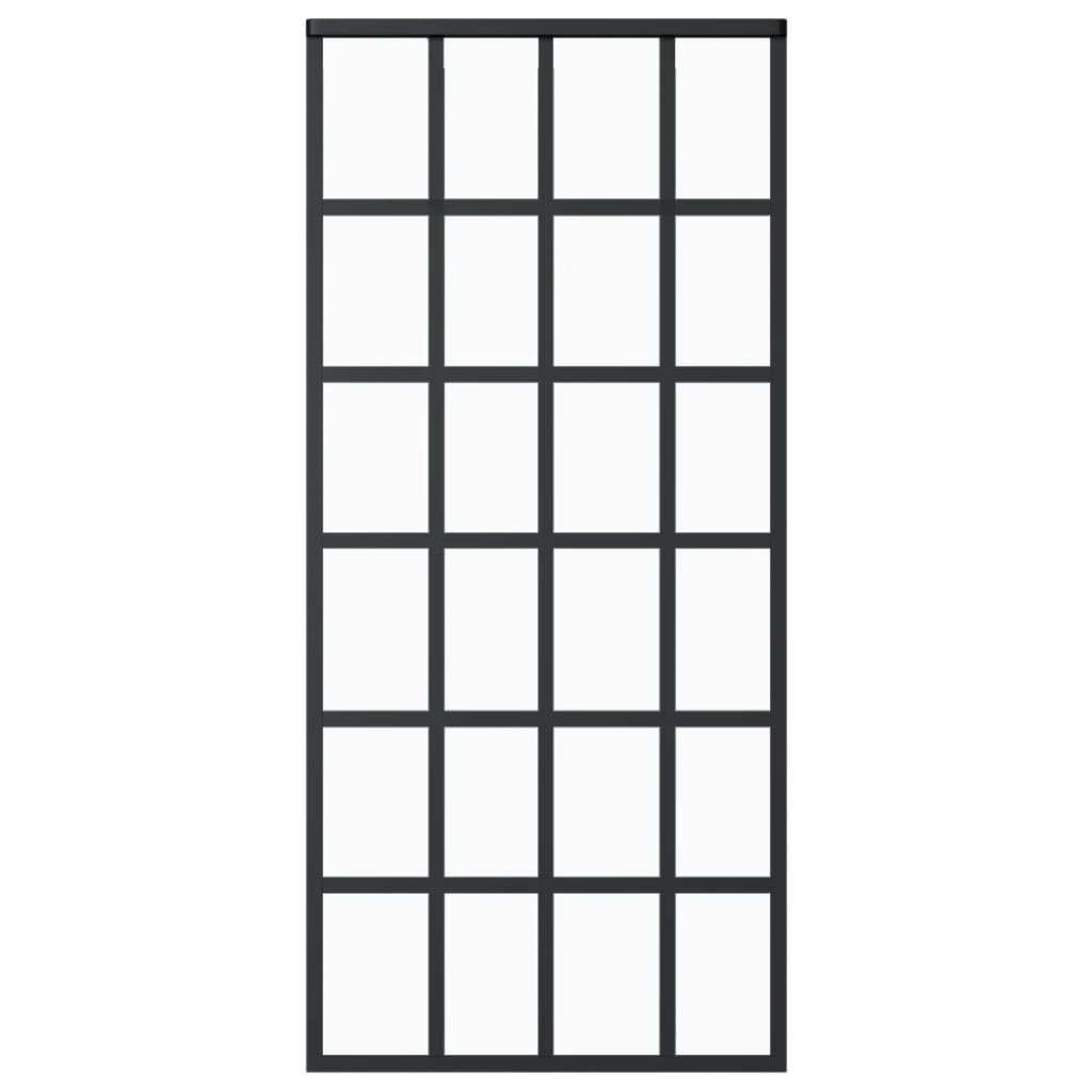 Liukuovi asennustarvikkeilla ESG lasi ja alumiini 90x205 cm - Harrastajankoti.fi