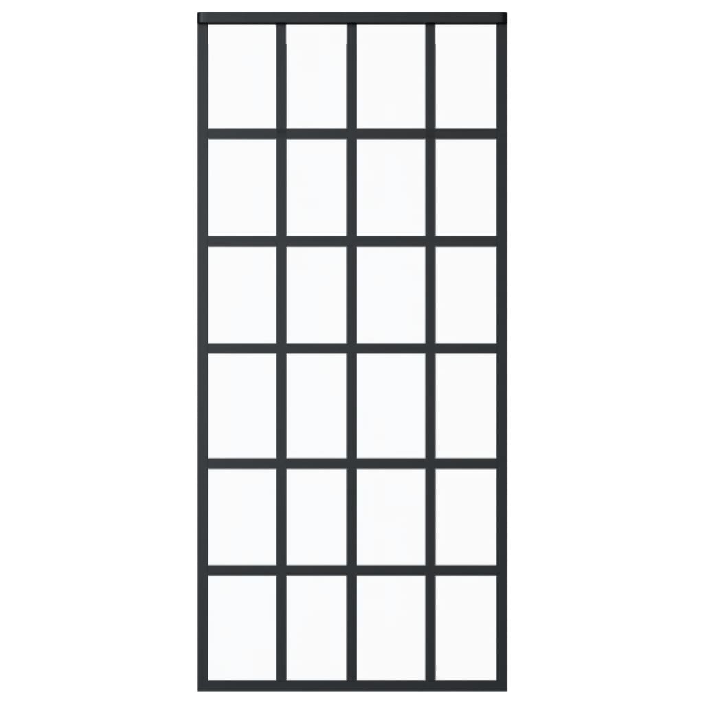 Liukuovi asennustarvikkeilla ESG lasi ja alumiini 90x205 cm - Harrastajankoti.fi