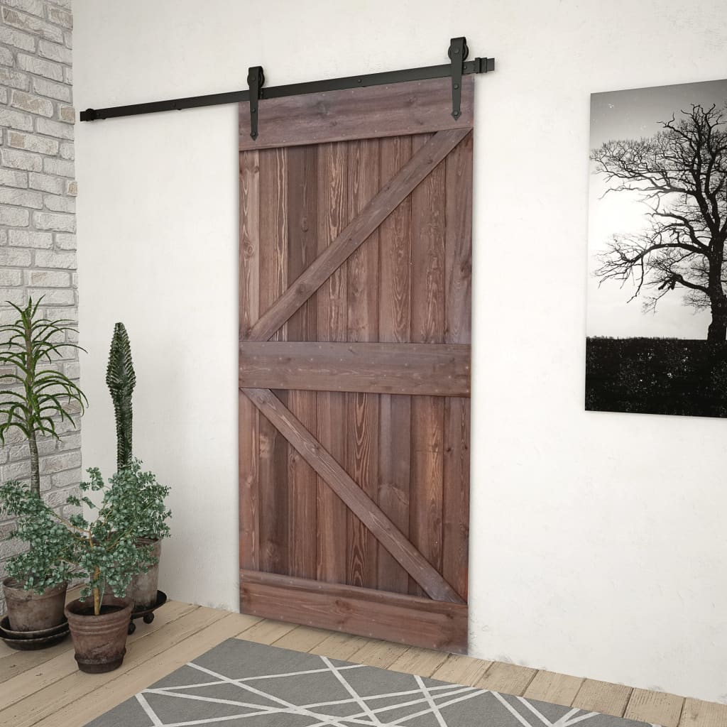 Ovi 80x210 cm täysi mänty tummanruskea - Harrastajankoti.fi