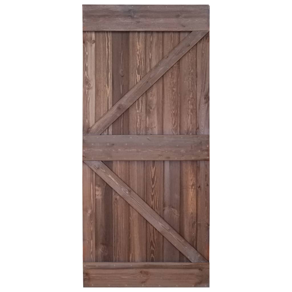 Ovi 90x210 cm täysi mänty tummanruskea - Harrastajankoti.fi