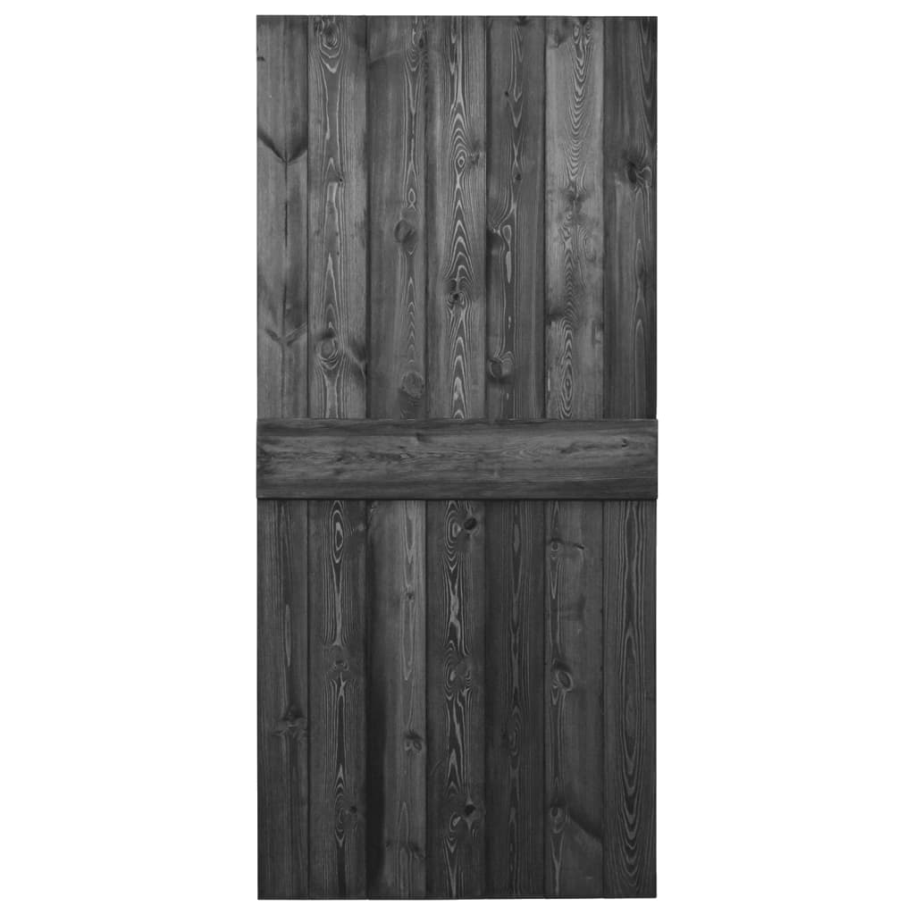 Ovi 90x210 cm täysi mänty musta - Harrastajankoti.fi