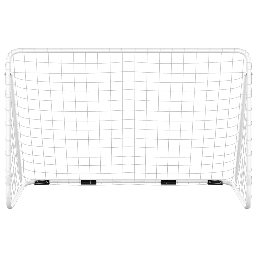 Jalkapallomaali verkolla valkoinen 180x90x120 cm teräs - Harrastajankoti.fi