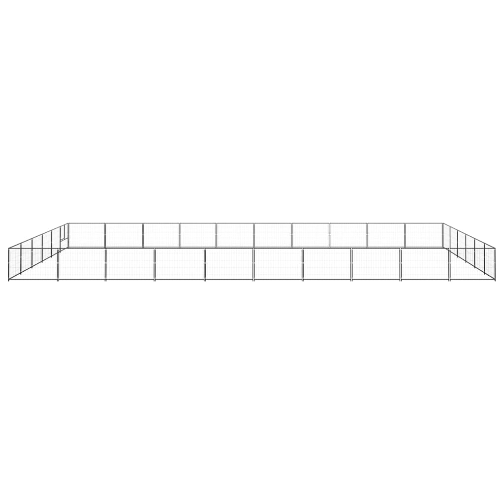 Koiranhäkki musta 60 m² teräs - Harrastajankoti.fi