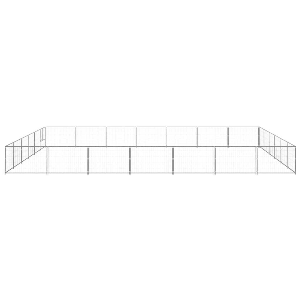 Koiranhäkki hopea 42 m² teräs - Harrastajankoti.fi