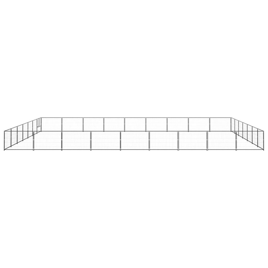 Koiranhäkki musta 63 m² teräs - Harrastajankoti.fi