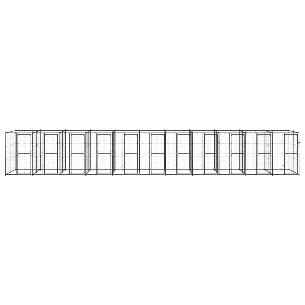 Koiran ulkohäkki teräs 26,62 m² - Harrastajankoti.fi