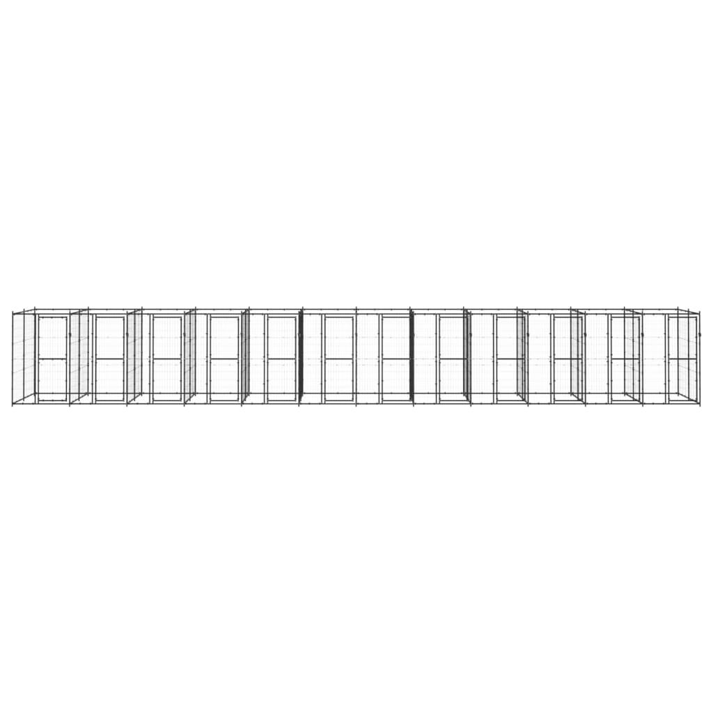 Koiran ulkohäkki teräs 29,04 m² - Harrastajankoti.fi