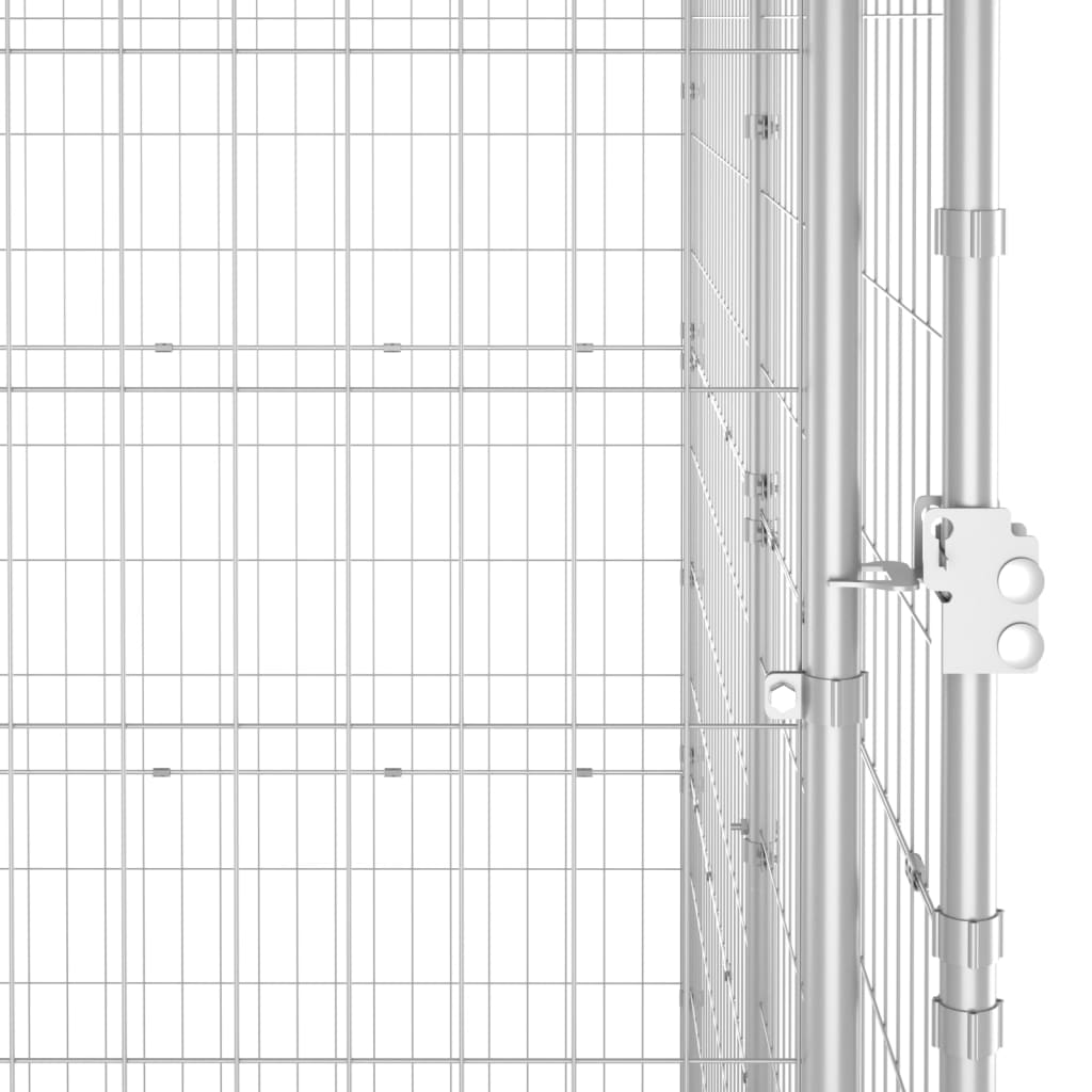 Koiran ulkohäkki katolla galvanoitu teräs 14,52 m² - Harrastajankoti.fi