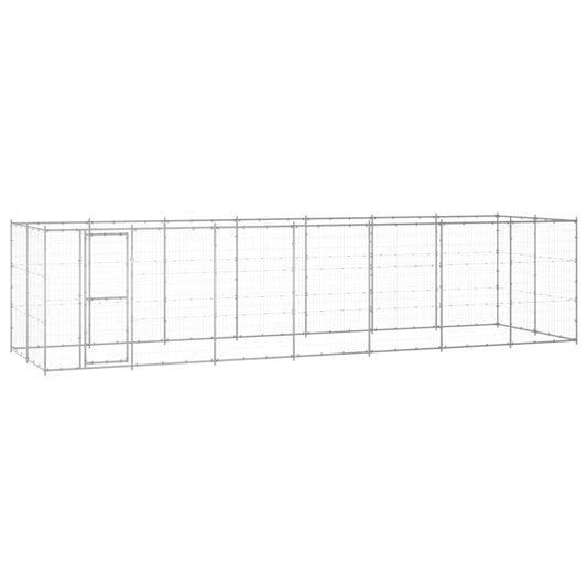 Koiran ulkohäkki galvanoitu teräs 16,94 m² - Harrastajankoti.fi